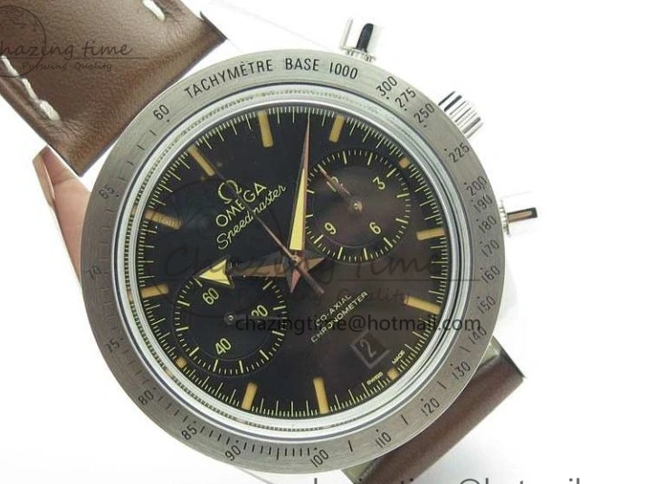 0208 Speedmaster ’57 Co-Axial OMF 1:1 Best Edition Black Dial A9300 (Free Leather Strap) Cozy 8137